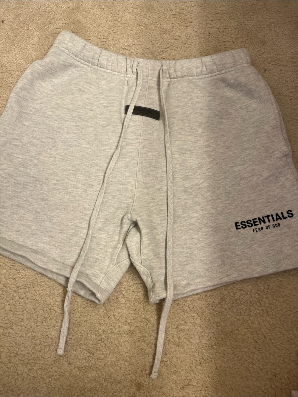 Fear of God Essentials Light Gray Athletic Shorts